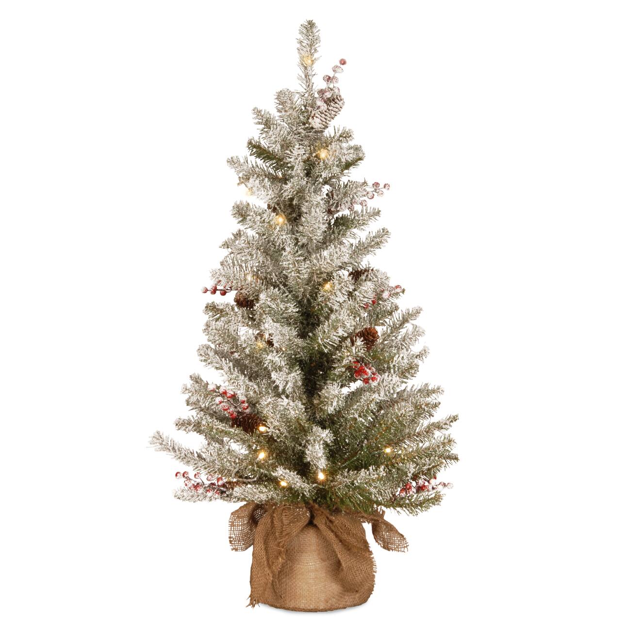 3ft. Pre-Lit Dunhill® Fir Artificial Christmas Tree, Warm White LED Lights